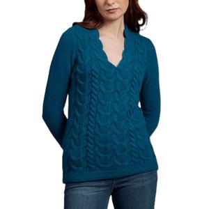 Pull décontracté pour femme à col en V, super doux, de haute qualité, avec logo personnalisé, manches longues, motif uni, coupe classique, 100 % acrylique, pour l'hiver - Product Image 5