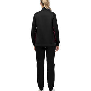 Survêtement en coton avec logo personnalisé pour femmes, tenue décontractée d'hiver à motif solide avec col à capuche, en vente d'usine - Product Image 5
