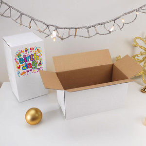 Cajas de envío de cartón corrugado blanco para pequeñas empresas Embalaje y correo Personalizar color Precio al por mayor - Product Image 6