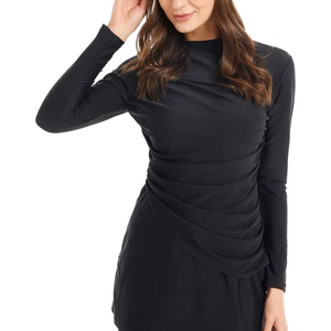 ชุดว่ายน้ำแขนยาวสำหรับผู้หญิงมุสลิมแบบสุภาพ5ชิ้น | ชุดป้องกันผื่นคันแบบเต็มตัว | ชุดว่ายน้ำอาหรับ - Product Image 2