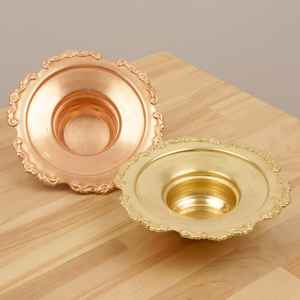 Cuenco de Cenicero de metal dorado con diseño de borde intrincado perfecto para el hogar, bares, restaurantes, regalos y accesorios de artículos de Hotel - Product Image 1