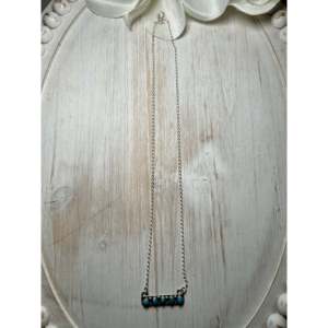 Kingman Turquoise & Sterling Silver Necklace Navajo-<b>Crafted</b> Cultural Collectible Jewelry One-of-a-Kind Piece - Product Image 2