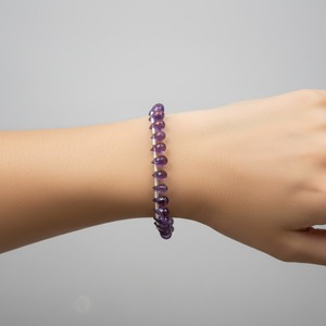 Chaîne de perles en améthyste facettée en forme de goutte, pierres précieuses naturelles violettes pour la fabrication de bijoux - Product Image 6