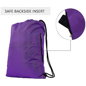 Sac à dos en toile de coton avec cordon de serrage Sac de sport - Product Image 3