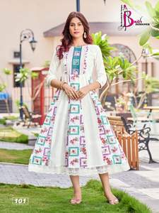Latest Designer Fab Zone Fancy Anarkali Gown Georgette Printed <b>Stitched</b> for Adults on Special Occasions - Product Image 5