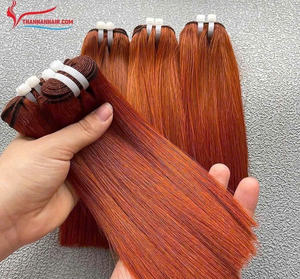 VENTE CHAUDE!! Os vietnamien droit Ombre couleur Orange et noir couleur machine trame extension de cheveux de haute qualité - Product Image 2