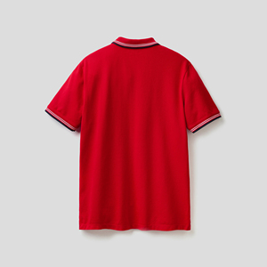 เสื้อโปโลแขนสั้นสำหรับผู้ชายเสื้อโปโลผ้าเจอร์ซีย์พิมพ์ลายโลโก้ลำลองดีไซน์แบบกำหนดเอง - Product Image 6