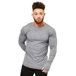 T-shirt de sport en gros pour homme, gris, personnalisé - Product Image 1
