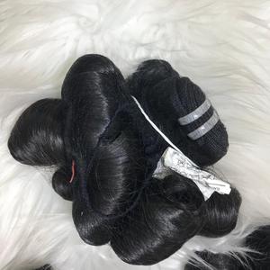 Extensiones de cabello humano crudo con rizo italiano hinchable, paquetes de trama, máquina de cabello Remy, doble dibujado, a bajo precio, fácil cuidado, Color más oscuro - Product Image 3