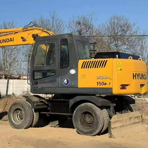 Mini-excavatrice Hyundai coréenne d'occasion 150W-7 de 13.5 tonnes en bon état avec composants du moteur à vendre - Product Image 1