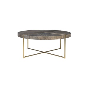 Mesa de Centro de Acero Inoxidable Dorado Eden, Diseño Único y Lujoso con Forma de Tronco de Árbol - Product Image 1