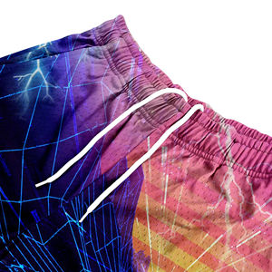 Pantalones cortos transpirables Vintage Streetwear para hombre, pantalones cortos de baloncesto de malla doble lisos con estampado de sublimación personalizado para mujer - Product Image 3