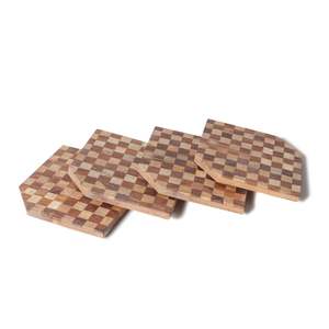 Sous-verres en bois avec pièces de support Sous-verres en bois Ensemble de sous-verres pour bar cuisine maison à Star Crafts Inde - Product Image 6