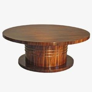 Table à manger rectangulaire convertible en bois massif Art déco avec finition en bois riche pour une utilisation hôtelière, meubles assemblés pour la maison - Product Image 3