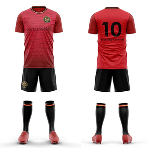 Fabricante de Uniformes de Fútbol Personalizados OEM, Marca Personalizada, Conjunto de Camiseta y Pantalones Cortos Deportivos Transpirables, de Secado Rápido y Ligeros - Product Image 5