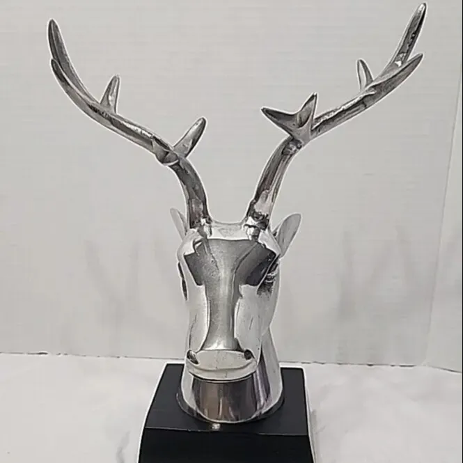 Алюминиевый полированный литой металлический настенный Олень голова оленя домашний декор искусство