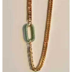 Collar de Oro Amarillo de 18K con Dije Rectangular de Diamantes de Imitación y Letra de Diamantes, Regalo para Mujer - Product Image 6