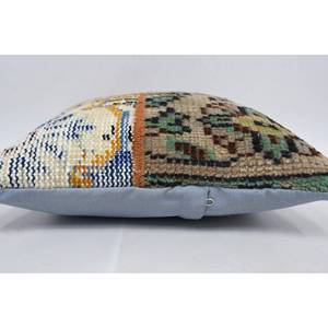 หมอนผ้าวูล Kantha 14x14นิ้วหลากสีลายวินเทจ - Product Image 5