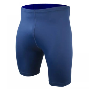 Wholesale Men's Eco-friendly Polyester Fitness <b>Compression</b> Pants Solid Gym <b>Shorts</b> Elastic Waist Customized Sports Running Gear - Product Image 5