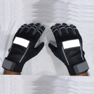 Guantes de Bateo de Béisbol Profesionales de Cuero para Hombre, Cierre de Velcro, Agarre Antideslizante, Absorción de Impactos, Transpirables y Ligeros - Product Image 4