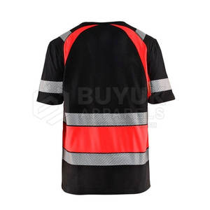 Camiseta de Seguridad de Manga Corta de Alta Visibilidad, 100% Poliéster, Corte Regular, Transpirable, Reflectante, con Paquete de Respirador para Trabajo en Carretera - Product Image 2