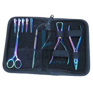 Kit de herramientas de peluquería de alta calidad en Rainbow Multi Color Los mejores accesorios personalizados para extensiones de cabello - Product Image 4