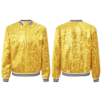 Vente en gros de blousons d'aviateur scintillants fantaisie à paillettes personnalisés en toutes saisons blousons d'aviateur coupe régulière de marque privée vestes d'extérieur décontractées multi-poches
