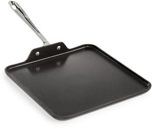 กระทะทอดไข่เจียวแบบไม่ติดสองด้านทำจากสเตนเลสสตีลคลาสสิกพร้อมที่จับสีดำ - Product Image 2