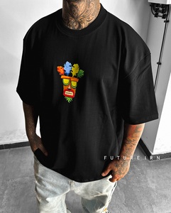 เสื้อยืดผ้าฝ้ายพิมพ์ลาย DTG สำหรับผู้ชายเสื้อยืดโอเวอร์ไซส์สำหรับใส่สบาย - Product Image 1