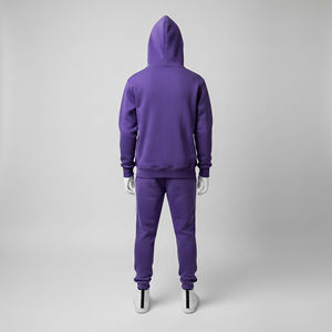 Mens Winter Purple Graphic Tracksuit Set Custom Printed Hoodie Jogger Pants Streetwear Hip Hop Two-Piece Casual Outfit 100% - Product Image 3