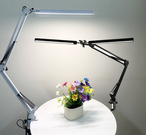 Đu cánh tay LED đèn bàn 10 stepless Dimmable kiến trúc sư Đèn bàn đôi LED Head cho màn hình máy tính - Product Image 5