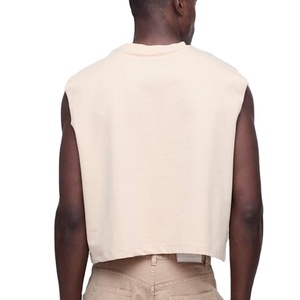 Camiseta sin mangas al por mayor para hombre, estilo urbano, holgada, personalizada, para gimnasio, con nuevos diseños - Product Image 3