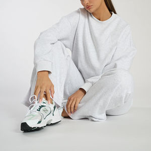 Sudadera Personalizada para Mujer, 100% Algodón, Gruesa, Lisa, Cuello Redondo, Sudadera Holgada, Sudaderas con y sin Capucha para Mujer - Product Image 3