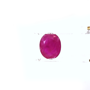 Rubis du Mozambique non traité 5,68 carats, Pierre de lune arc-en-ciel naturelle, Péridot rouge, Tanzanite, Turquoise, Opale, Opale rose, Inclusions, Coupe ovale - Product Image 3