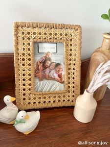 Cadre photo en rotin fabriqué au Vietnam matériau écologique utilisé pour la décoration de la maison cadres photo en gros - Product Image 5