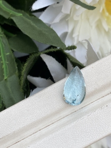 Fascinante color superior aguamarina forma de pera cabujones piedra con buen brillo piedras preciosas sueltas para hacer joyería 6,27 quilates - Product Image 2