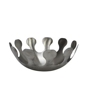 Bol rond en acier inoxydable, bol à salade de couleur argent poli mat pour la cuisine et la décoration de mariage faites à la main - Product Image 6