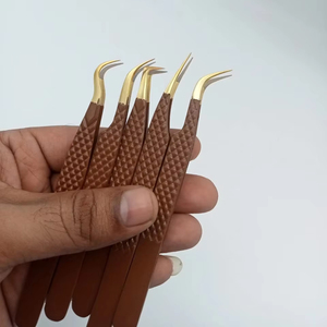 Pinzas de Extensión de Pestañas Sevmek Quirúrgicas, Personalizadas, con Punta de Fibra, Duraderas, de Precisión, Antiestáticas, de Alta Calidad, de Acero Inoxidable, con Punta de Diamante - Product Image 3