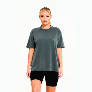 T-shirt pour femme écologique de haute qualité T-shirt en coton/polyester imprimé de logo personnalisé directement de l'usine - Product Image 1