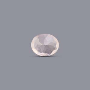 Piedra Preciosa de Cuarzo Rosa Natural de 2.8 Quilates, Corte Rosa, Color Claro-Lavanda-Rosa, Mineral Pulido y Calibrado para Uso en Joyería - Product Image 2