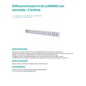 Difusor Lineal Retráctil Ajustable Tecnosystemi, Rejilla de Aluminio de 2 Ranuras, Diseño Minimalista, Hecho en Italia - Product Image 6