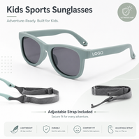 Lunettes de soleil pour enfants en silicone de sécurité, 0-3 ans, verres polarisés UV400 dégradés, lunettes pour tout-petits avec sangle de tête