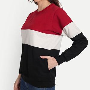 Women's Breathable Embroidered Pullover Sweatshirts with Front <b>Back</b> Puff Printing Winter Tops with Embossed Logo Wholesale Tops - Product Image 2