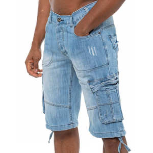 กางเกงขาสั้นคาร์โก้ผู้ชายแบบลำลองมีกระเป๋าด้านข้างทรงหลวมมีหกกระเป๋าสำหรับใส่สบาย - Product Image 1
