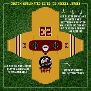 Ensemble d'uniformes de hockey sur glace respirants en polyester 100% pantalon et chaussettes en jersey d'équipe sublimés avec technique de broderie - Product Image 2