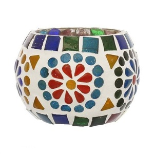 Porte-lampe en forme de T en mosaïque de verre, bougies décoratives à thème, vente en gros, bougie colorée bon marché, divers modèles - Product Image 6
