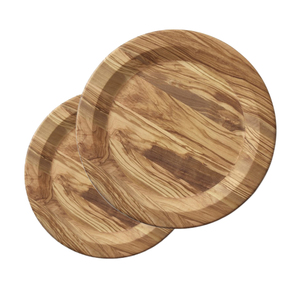 Assiettes en bois massif de qualité supérieure personnalisées de forme ronde à vendre avec bols - Product Image 5