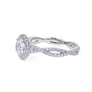 10k jaune Rose or blanc rond taille brillant diamant cultivé en laboratoire mariage et bague de fiançailles bague de mariage diamant taillé - Product Image 3