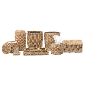 Ensemble de salle de bain en jonc de mer naturel écologique de haute qualité avec 8 pièces pour la décoration de la maison meilleure vente du Vietnam - Product Image 1