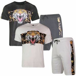 Summer Men's Trend Casual Tracksuits 3D Digital Print <b>T</b>-shirt Shorts Set 2 Piece - Product Image 1